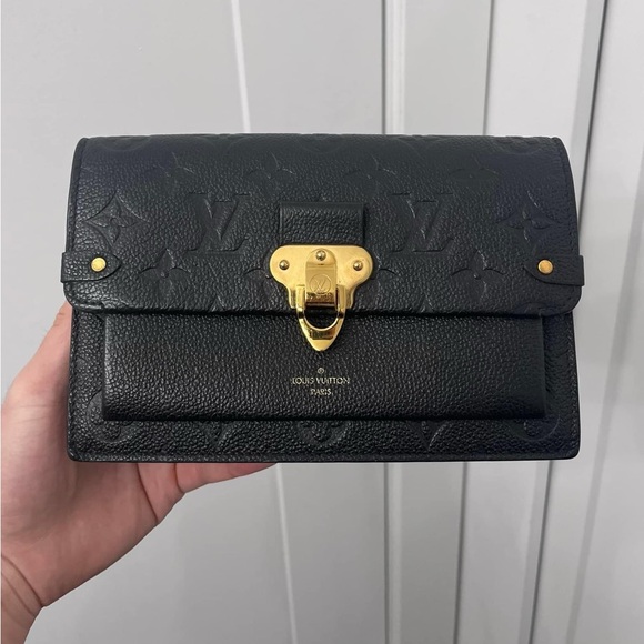 AUTHENTIC LOUIS VUITTON The Vee Vavin Wallet on Monogram Imprint Chain - Picture 1 of 6